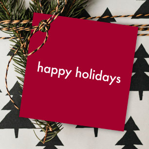 Burgundy Red Minimalistisch   Ruby Maroon Christma Geschenkanhänger