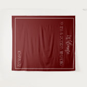 Burgundy Red Minimalistisch Wandteppich (Vorderseite (Horizontal))