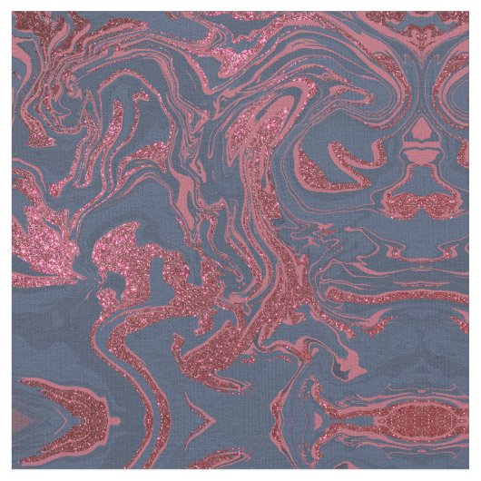 Burgundy Red Navy Blue Glitzer Marmor Stoff (Nahaufnahme)