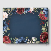 Burgundy Red Navy Blue Gold und Blush Pink Wedding Gästebuch (Rückseite)