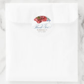 Burgundy Red Navy Brautparty Vielen Dank Runder Aufkleber (Tasche)