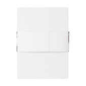 Burgundy Red Navy Floral Rustic Boho Wedding Einladungsbanderole (Rückseitenbeispiel)