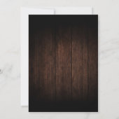 Burgundy Red Navy Floral Wooden Engagement Party Einladung (Rückseite)