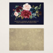 Burgundy Red Navy Rustic Wedding Registry (Vorne & Hinten)