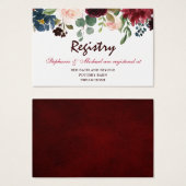 Burgundy Red Navy Rustic Wedding Registry (Vorne & Hinten)