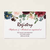Burgundy Red Navy Rustic Wedding Registry (Vorderseite)