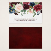 Burgundy Red Navy Rustic Wedding Registry (Vorne & Hinten)