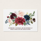 Burgundy Red Navy Rustic Wedding Registry (Vorderseite)