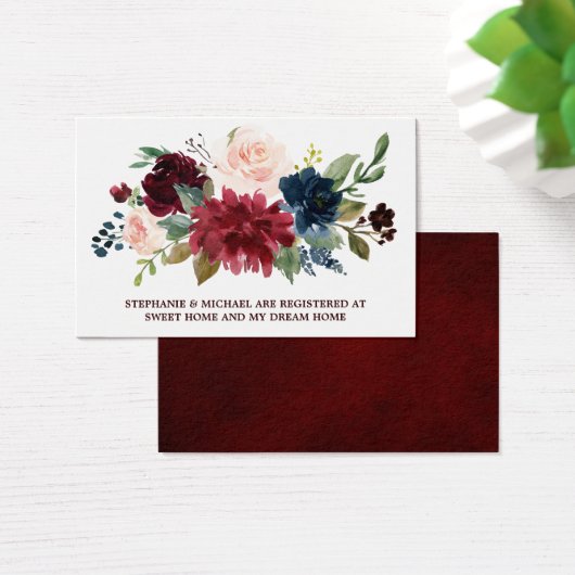 Burgundy Red Navy Rustic Wedding Registry (Schreibtisch)