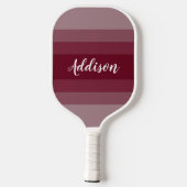 Burgundy Red Ombre Stiped Pickleball Schläger (Rückseite)