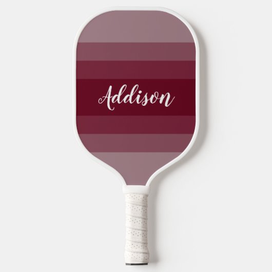 Burgundy Red Ombre Stiped Pickleball Schläger (Vorderseite)