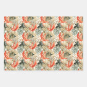 Burgundy Red Orchid Floral Tropical Brautparty Geschenkpapier Set (Vorderseite 2)