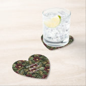 Burgundy Red Orchid Floral Tropical Brautparty Untersetzer (Vor Ort)