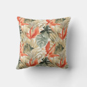 Burgundy Red Orchid Floral Tropical Kissen (Rückseite)