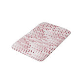 Burgundy Red Pink Polka-Punktmatrix Badematte (Schrägansicht)