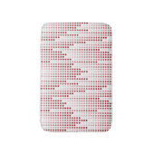 Burgundy Red Pink Polka-Punktmatrix Badematte (Vorderseite Vertikal)