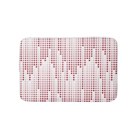 Burgundy Red Pink Polka-Punktmatrix Badematte (Vorderseite)