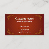 Burgundy Red Retro Auto Detaillierte Visitenkarte (Rückseite)