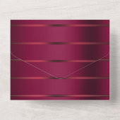 Burgundy Red Ribbon Wedding All In One Einladung (Rückseite)