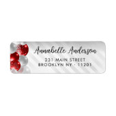 Burgundy Red Silver Balloon Glitzer Geburtstag (Vorne)