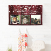 Burgundy Red Sparkle Abschluss Foto Banner (Insitu)