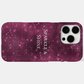 Burgundy Red Sparkle Case-Mate iPhone Hülle (Rückseite (Horizontal))