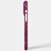 Burgundy Red Sparkle Case-Mate iPhone Hülle (Rückseite / Links)