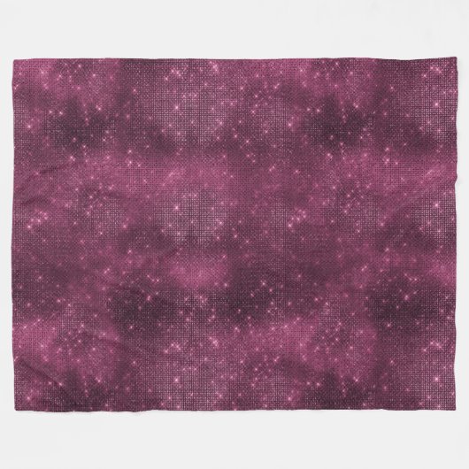 Burgundy Red Sparkle Fleecedecke (Vorderseite (Horizontal))