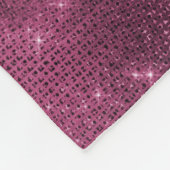 Burgundy Red Sparkle Fleecedecke (Ecke)
