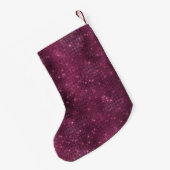 Burgundy Red Sparkle Kleiner Weihnachtsstrumpf (Rückseite (Hängend))