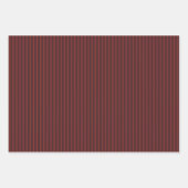 Burgundy Red Stripe Geschenkpapier Set (Vorderseite 2)