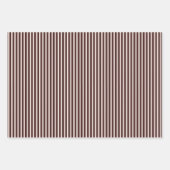 Burgundy Red Stripe Geschenkpapier Set (Vorderseite)