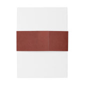 Burgundy Red Texture Modern Boho Wedding Einladungsbanderole (Rückseitenbeispiel)