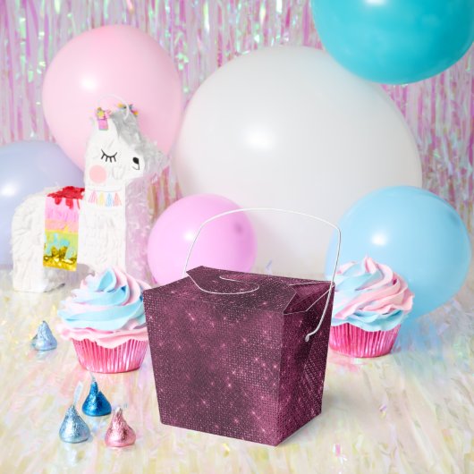 Burgundy Red und Silver Sparkle Geschenkschachtel (Party)