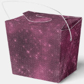 Burgundy Red und Silver Sparkle Geschenkschachtel (Rückseite)