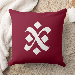 Burgundy Red Uniform Solid Boho Colors Kissen