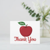 Burgundy Red Vielen Dank Apple Rustic Wedding Part Postkarte (Stehend Vorderseite)
