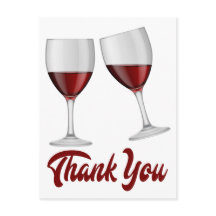 Burgundy Red Vielen Dank Wein / Champagner Brille