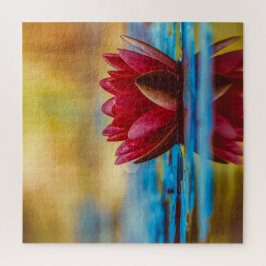 Burgundy Red Water Lily Puzzle