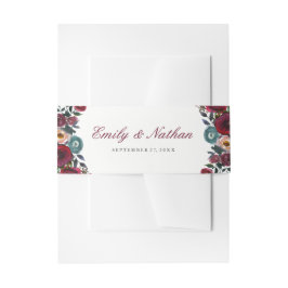 Burgundy Red Watercolor Blues Wedding Bly Band