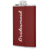 Burgundy Red Wedding Bridal Bridesmaid Gift Favor Flachmann (Links)