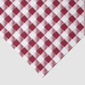 Burgundy Red White Kariert Pattern Seidenpapier (Ausschnitt)