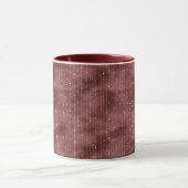 Burgundy Red White Stripes Valentine's Day Tasse (Zentrum)
