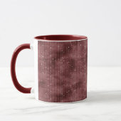 Burgundy Red White Stripes Valentine's Day Tasse (Links)
