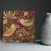 Burgundy Red William Morris Strawberry Thief Fliese