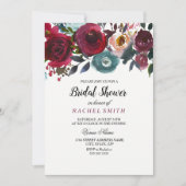 Burgundy Red Wine Bridal Dusche Einladung (Vorderseite)