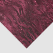 Burgundy Red Zebra Print Seidenpapier (Detail)