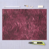 Burgundy Red Zebra Print Seidenpapier (Handwerk)