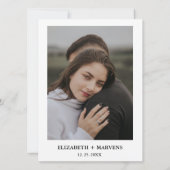 Burgundy Reiseziel Theme Wedding Foto Einladung (Rückseite)