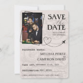 Burgundy Reno Passport Save the Date (Rückseite)